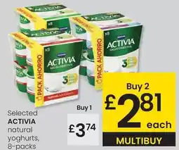 Eroski Activa - selected natural yoghurts oferta