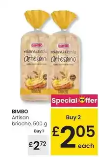 Eroski Bimbo - artisan brioche oferta