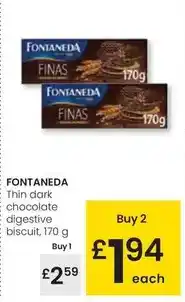 Eroski Fontaneda - thin dark chocolate digestive biscuit oferta