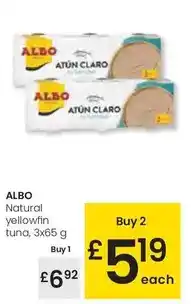 Eroski Albo - natural yellowfin tuna oferta