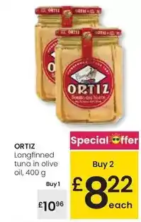 Eroski Ortiz - longfinned tuna in olive oil oferta