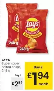 Eroski Lay's - super saver salted crisps oferta