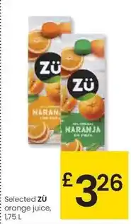 Eroski Zü - selected orange juice oferta