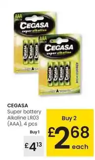 Eroski Cecasa - super battery alkaline lr03 (aaa) oferta