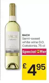 Eroski Bach - semi sweet white wine d.o. catalonia oferta
