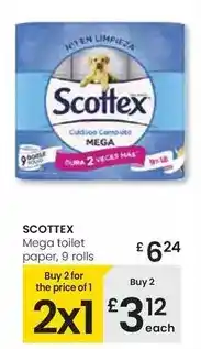 Eroski Scottex - mega toilet paper oferta