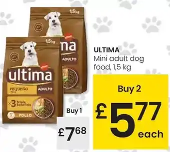 Eroski Ultima - mini adult dog food oferta