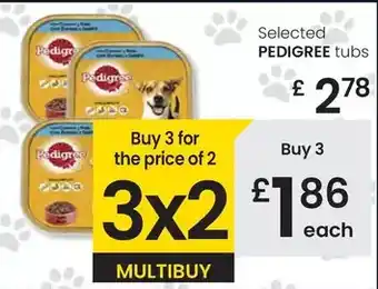 Eroski Pedigree - selected tubs oferta