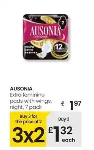 Eroski Ausonia - extra feminine pads with wings oferta
