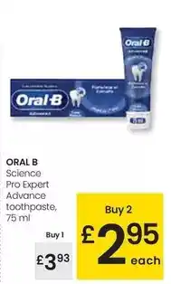 Eroski Oral b - science pro expert advance toothpaste oferta