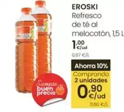 Eroski Eroski - refresco de te al melocoton oferta