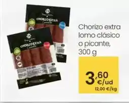 Eroski Torre de núñez - chorizo extra lomo clasico o picante oferta