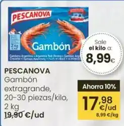 Eroski Pescanova - gambón extragrande oferta