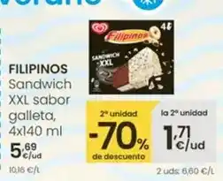Eroski Filipinos - sandwich xxl sabor galleta oferta