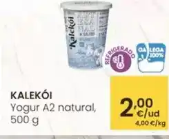 Eroski Kalekói - yogur a2 natural oferta