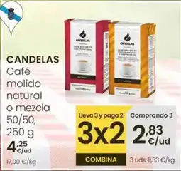 Eroski Candelas - cafe molido natural o mezcla 50/50 oferta