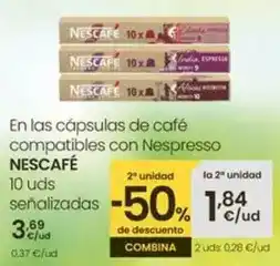 Eroski Nescafé - en las capsulas de cafe compatibles con nespresso oferta
