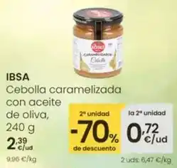 Eroski Ibsa - cebolla caramelizada con aceite de oliva oferta