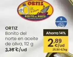 Eroski Ortiz - bonito del norte en aceite de oliva oferta