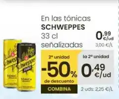 Eroski Schweppes - tonicas oferta