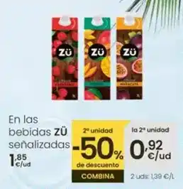 Eroski Zü - en las bebidas oferta