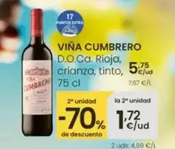 Eroski Viña cumbrero - d.o.ca. rioja, crianza, tinto oferta