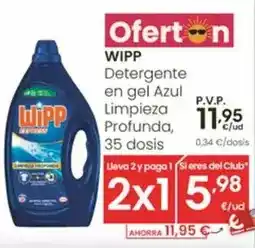 Eroski Wipp - detergente en gel azul limpieza profunda oferta