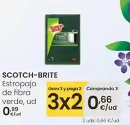 Eroski Scotch-brite - estropajo de fibra verde oferta