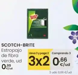 Eroski Scotch-brite - estropajo de fibra verde oferta