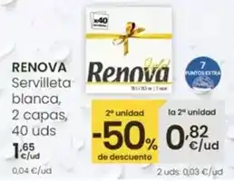 Eroski Renova - servilleta blanca oferta