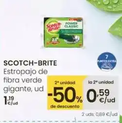 Eroski Scotch-brite - estropajo de fibra verde gigante oferta