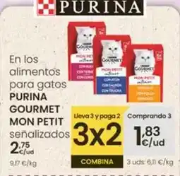 Eroski Purina - en los alimentos para gatos gourmet mon petit oferta
