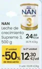 Eroski Nan - leche de crecimiento supreme 3 oferta