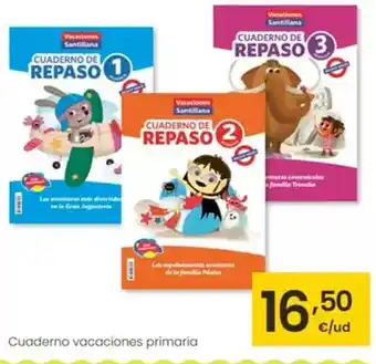 Eroski Santillana - cuaderno vacaciones primaria oferta