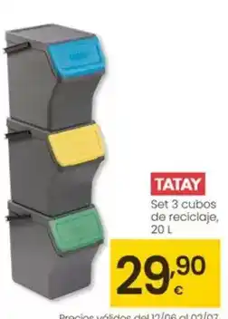 Eroski Tatay - set 3 cubos de reciclaje oferta