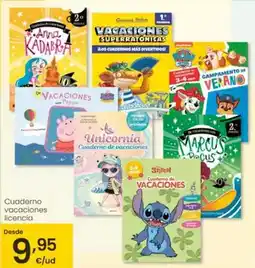Eroski Cuaderno vacaciones licencia oferta