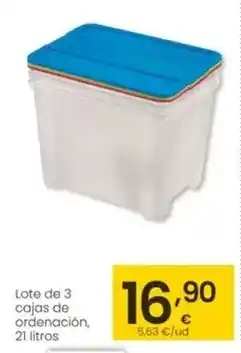 Eroski Lote de 3 cajas de ordenacion oferta