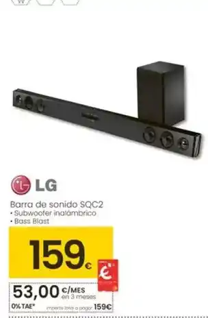 Eroski Lg - barra de sonido sqc2 oferta
