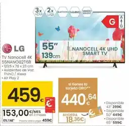 Eroski Lg - tv nanocell 4k 55nano82t6b oferta