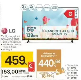 Eroski Lg - tv nanocell 4k 55nano82t6b oferta