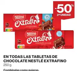 Supercor NESTLÉ EXTRAFINO En todas las tabletas de chocolate oferta