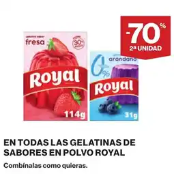 Supercor ROYAL En todas las gelatinas de sabores en polvo oferta