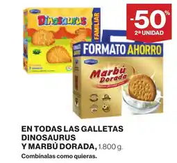 Supercor En todas las galletas dinosaurus y marbú dorada oferta