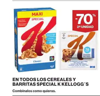 Supercor KELLOGG'S En todos los cereales y barritas special K oferta