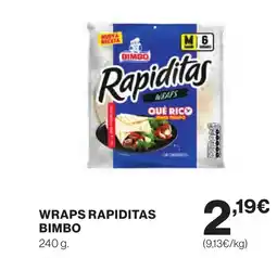 Supercor BIMBO Wraps rapiditas oferta