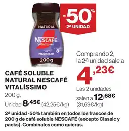 Supercor NESCAFÉ Café soluble natural vitalíssimo oferta