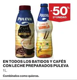 Supercor PULEVA En todos los batidos y cafés con leche preparados oferta