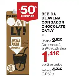 Supercor OATLY Bebida de avena con sabor chocolate oferta