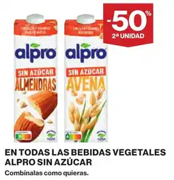 Supercor ALPRO En todas las bebidas vegetales sin azúcar oferta