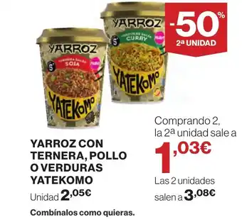 Supercor GALLINA BLANCA Yarroz con ternera, pollo o verduras yatekomo oferta